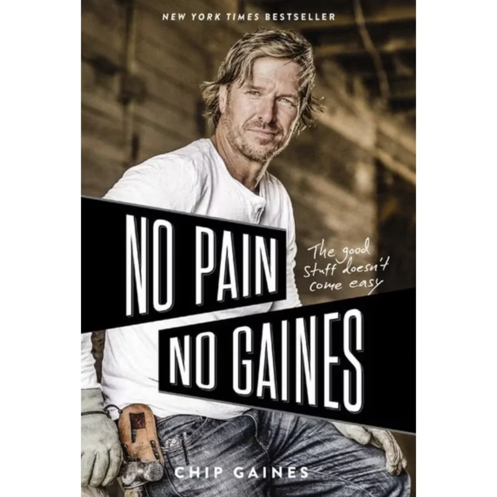Chip Gaines Black Hardcover No Pain No Gaines Book OS